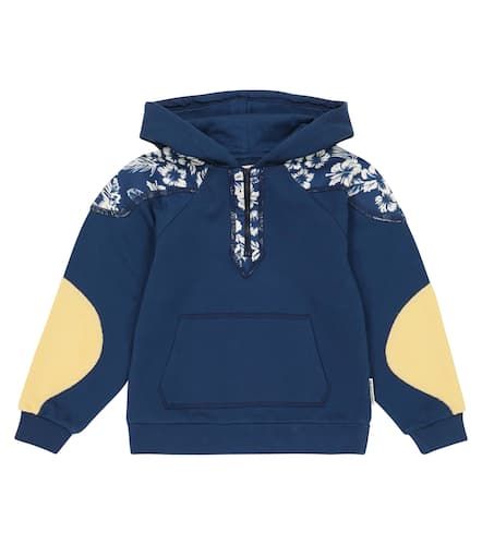 Floral-trimmed cotton hoodie - The New Society - Modalova