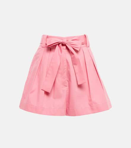 High-rise wide-leg cotton shorts - Oscar de la Renta - Modalova