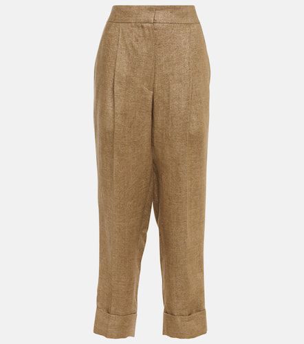 Mid-rise tapered linen pants - Brunello Cucinelli - Modalova