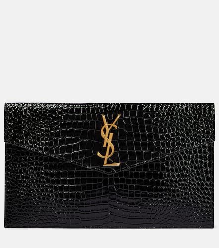 Uptown patent leather clutch - Saint Laurent - Modalova