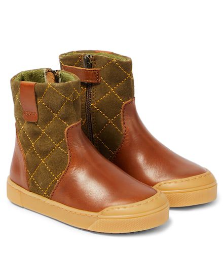 Thor quilted leather and suede boots - Petit Nord - Modalova