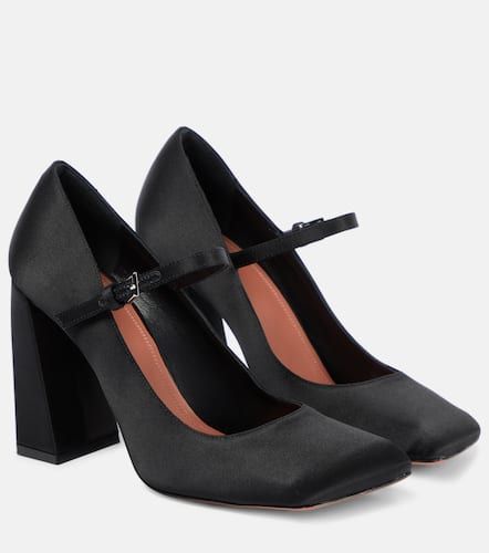 Pumps Charlotte 95 aus Satin - Amina Muaddi - Modalova