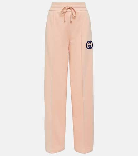 GG embroidered cotton jersey sweatpants - Gucci - Modalova