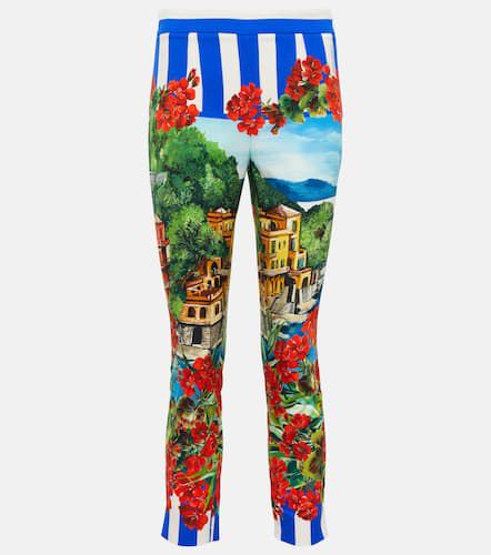 Portofino printed silk-blend pants - Dolce&Gabbana - Modalova