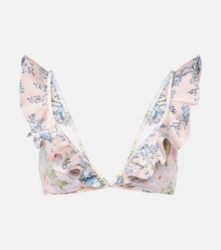 Top bikini Halliday con volant e stampa - Zimmermann - Modalova