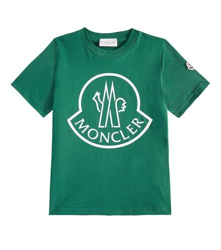 Logo cotton jersey T-shirt - Moncler Enfant - Modalova