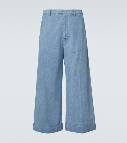 Jeans cropped a gamba larga - Valentino - Modalova