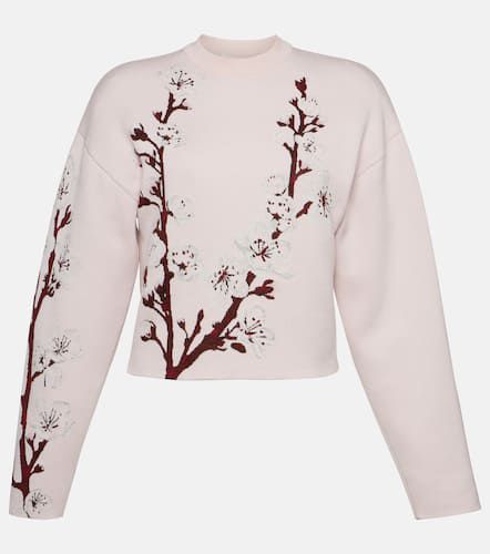 Floral jacquard wool and silk sweater - Alexander McQueen - Modalova