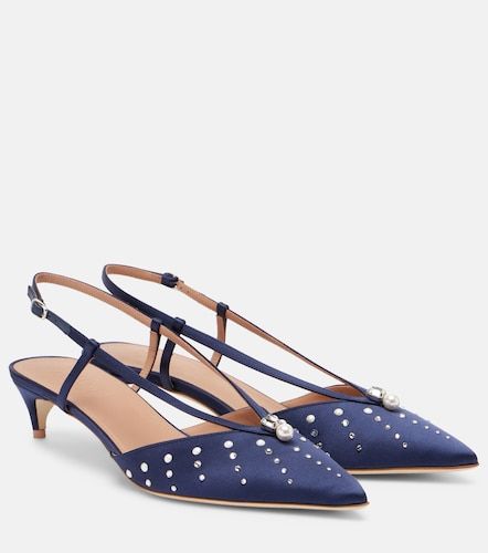 Pumps slingback Moore 40 in raso - Malone Souliers - Modalova
