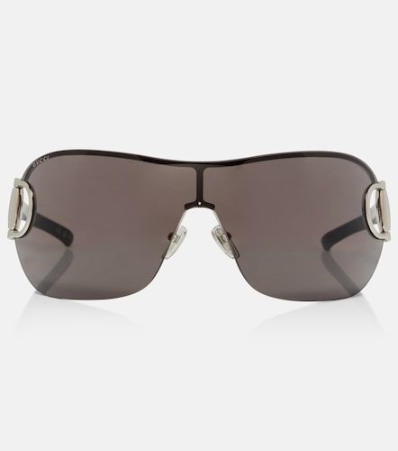 Half Horsebit shield sunglasses - Gucci - Modalova