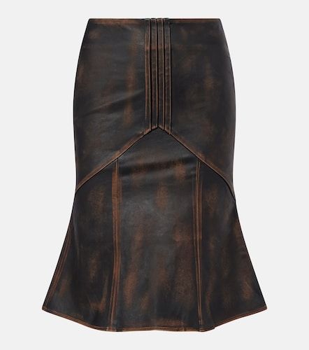 Shushu/Tong Leather midi skirt - Shushu/Tong - Modalova