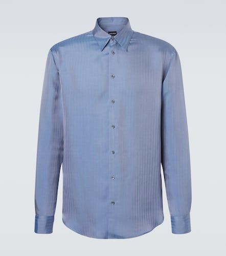 Camisa de seda en jacquard - Giorgio Armani - Modalova