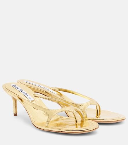 Metallic leather thong sandals - Acne Studios - Modalova