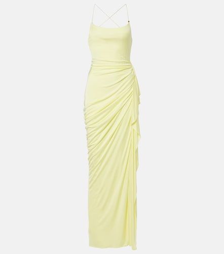 Versace Medusa draped jersey gown - Versace - Modalova