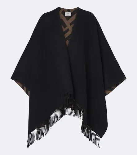 FF Zucca reversible wool and cashmere shawl - Fendi - Modalova