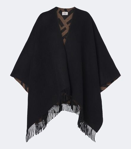 FF Zucca reversible wool and cashmere shawl - Fendi - Modalova