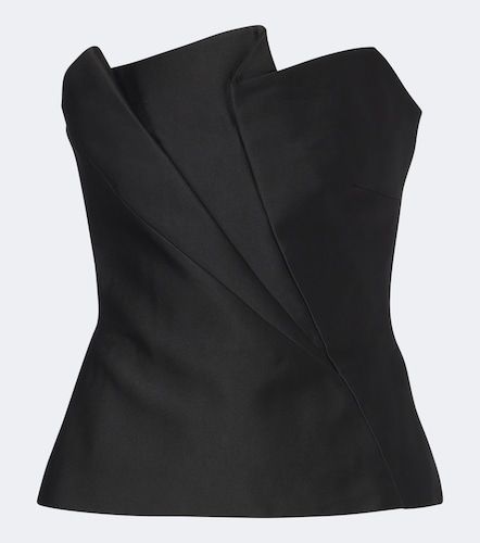 Top corsé de tafetán plisado - Roland Mouret - Modalova
