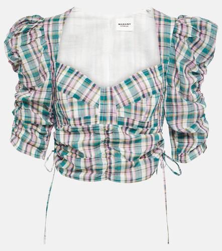 Galaor checked cotton crop top - Marant Etoile - Modalova