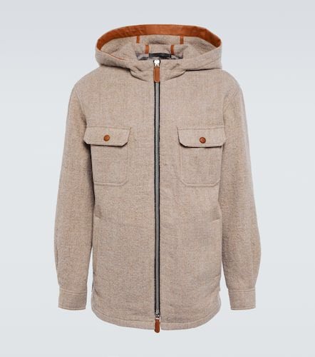 Hooded virgin wool blouson - Giorgio Armani - Modalova