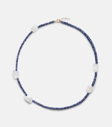 The True Sky 9kt gold necklace with sapphires and moonstone - Roxanne First - Modalova