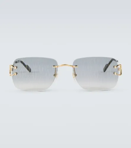 Gafas de sol rectangulares Monogram - Cartier Eyewear Collection - Modalova