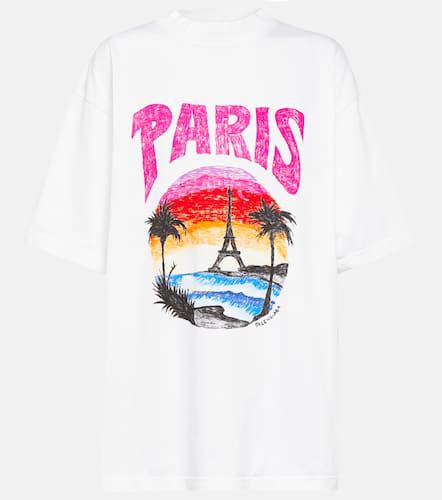T-Shirt Tropical Paris aus Baumwoll-Jersey - Balenciaga - Modalova