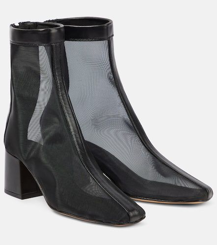 Firme 50 leather-trimmed ankle boots - Souliers Martinez - Modalova