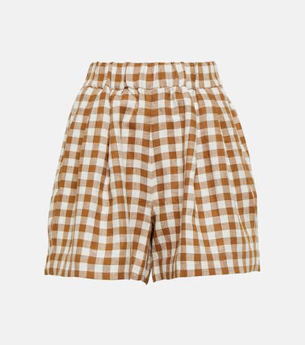 Asceno Zurich checked linen shorts - Asceno - Modalova