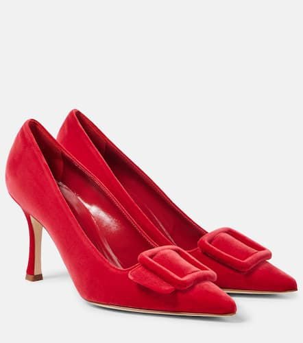 Manolo Blahnik Maysale velvet pumps - Manolo Blahnik - Modalova