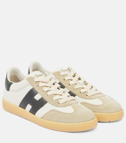 Suede-trimmed leather sneakers - Hogan - Modalova