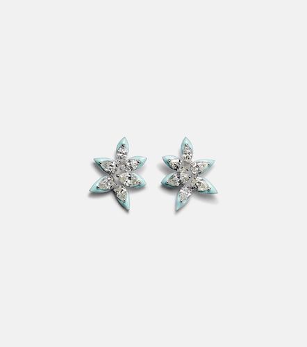 Pendientes Asymmetric de oro blanco de 18 ct con diamantes - Kamyen - Modalova