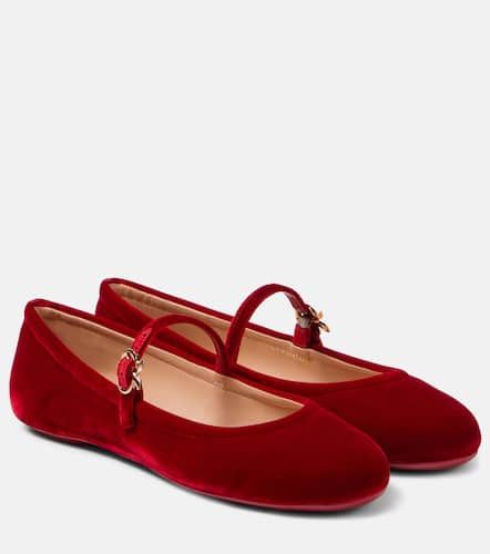 Carla velvet Mary Jane flats - Gianvito Rossi - Modalova