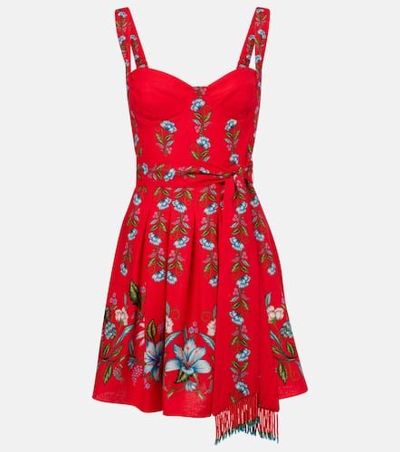 Sweet Bloom Bouquet linen-blend minidress - Farm Rio - Modalova