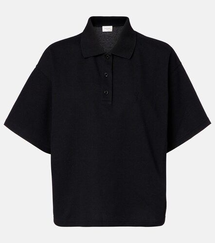 Polo Cassandre in piqué di misto cotone - Saint Laurent - Modalova