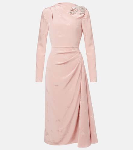 【ERDEM】ドレープシルク&コットン ミディドレス Erdem Dress | Modalova