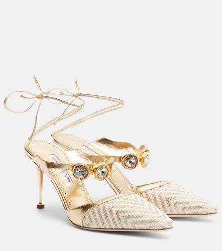 Pumps Soria con pelle e cristalli - Manolo Blahnik - Modalova