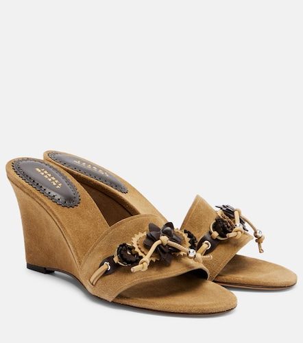 Mules Anee in suede con zeppa - Isabel Marant - Modalova