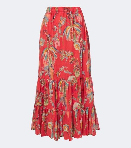 Gonna lunga in cotone con stampa - Etro - Modalova