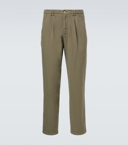 Pantaloni regular in cotone e lino - Brunello Cucinelli - Modalova