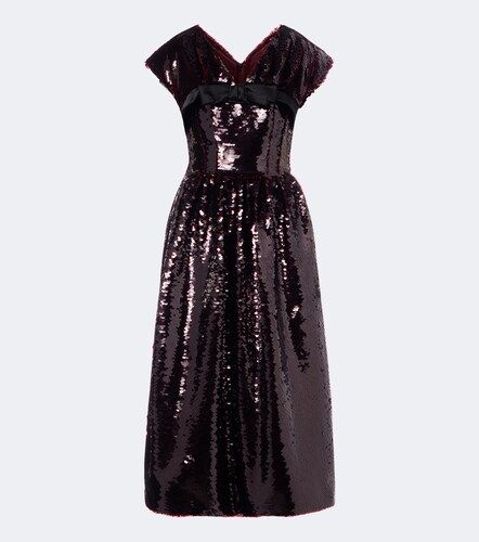 Bow-detail sequined cocktail dress - Simone Rocha - Modalova