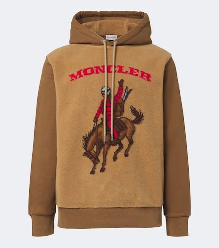 Sudadera con capucha de algodón estampada - Moncler - Modalova