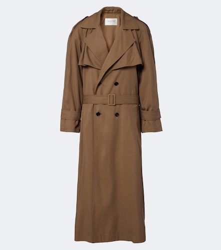 Oversized double-breasted trench coat - Saint Laurent - Modalova