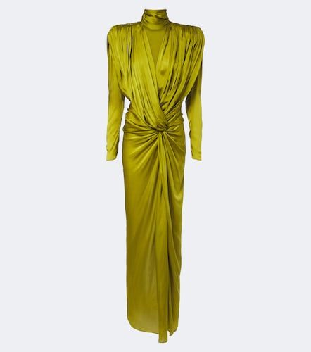 Balmain Abito lungo in raso di seta - Balmain - Modalova