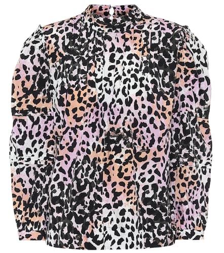 Lety leopard-print stretch-silk top - Veronica Beard - Modalova