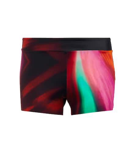 Printed mid-rise shorts - Louisa Ballou - Modalova