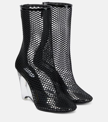 AlaÃ¯a La Cage mesh and PU wedge ankle boots - Alaia - Modalova