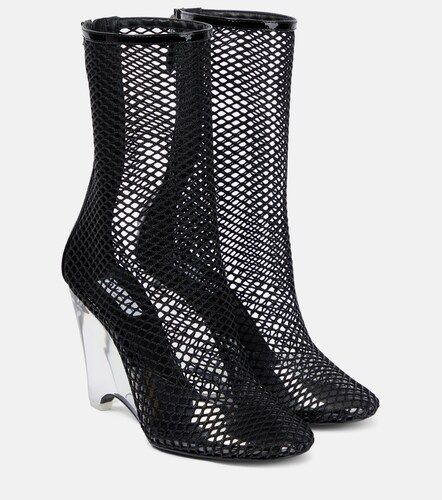 La Cage mesh and PU wedge ankle boots - Alaia - Modalova