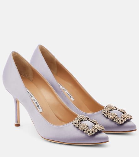 Hangisi 90 embellished satin pumps - Manolo Blahnik - Modalova