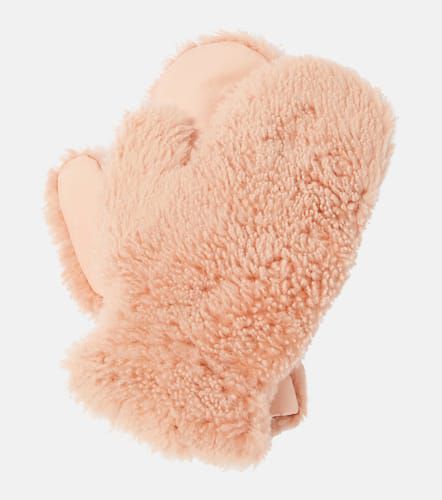 Shearling-trimmed mittens - Yves Salomon - Modalova