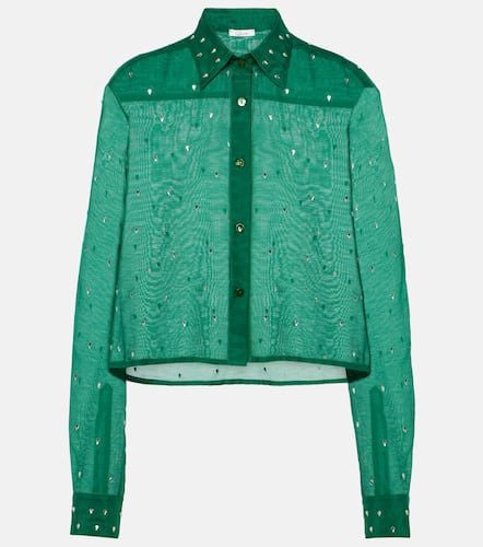 OsÃ©ree Gem crystal-embellished cotton and silk shirt - Oseree - Modalova